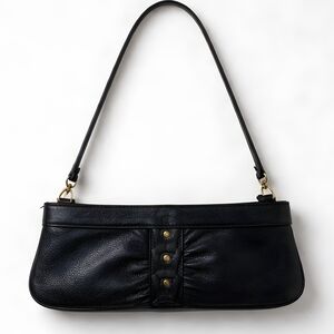 Wilsons Vintage Leather Classic Black Shoulder Bag/Clutch W/Stud Embellishments
